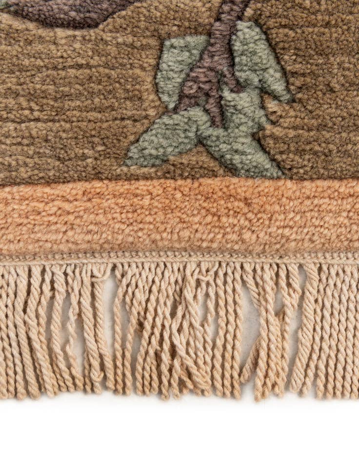 Detail image of  5' 6 x 7' 7  Hand Knotted Nepal Wool Rug