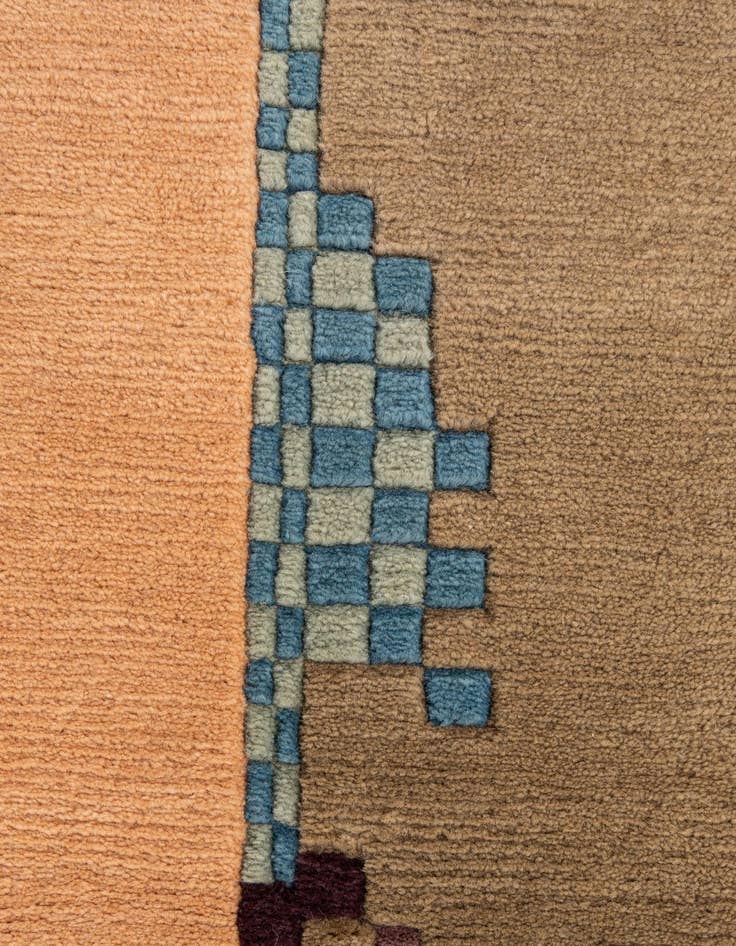 Detail image of  5' 6 x 7' 7  Hand Knotted Nepal Wool Rug