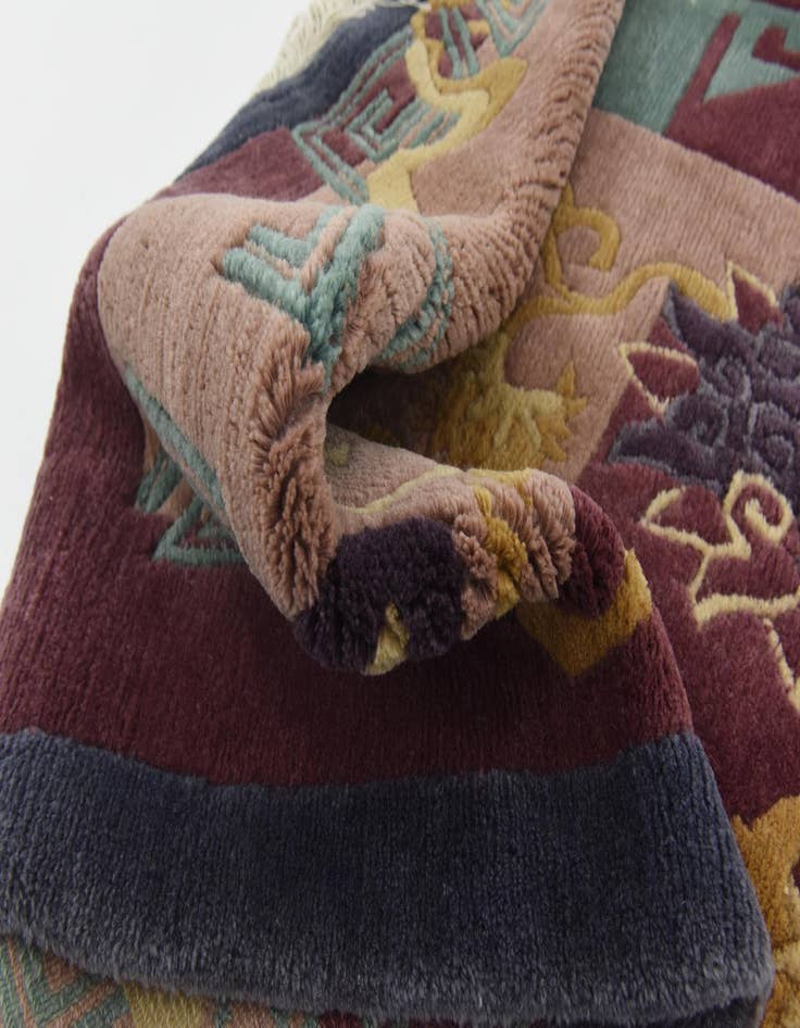 Detail image of  6' 6 x 9' 6  Hand Knotted Nepal Wool Rug