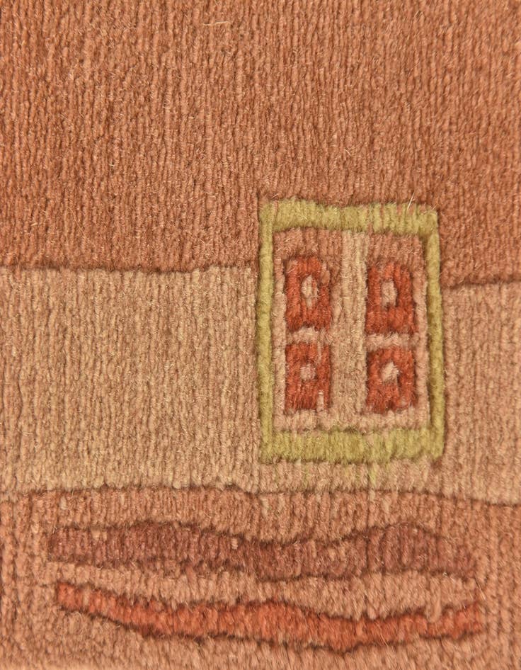 Detail image of  2' 4 x 4' 7  Hand Knotted Nepal Wool Rug