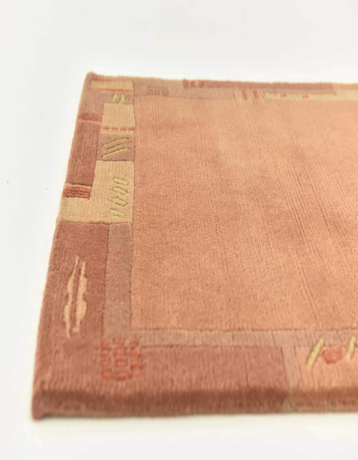 Detail image of  2' 4 x 4' 7  Hand Knotted Nepal Wool Rug