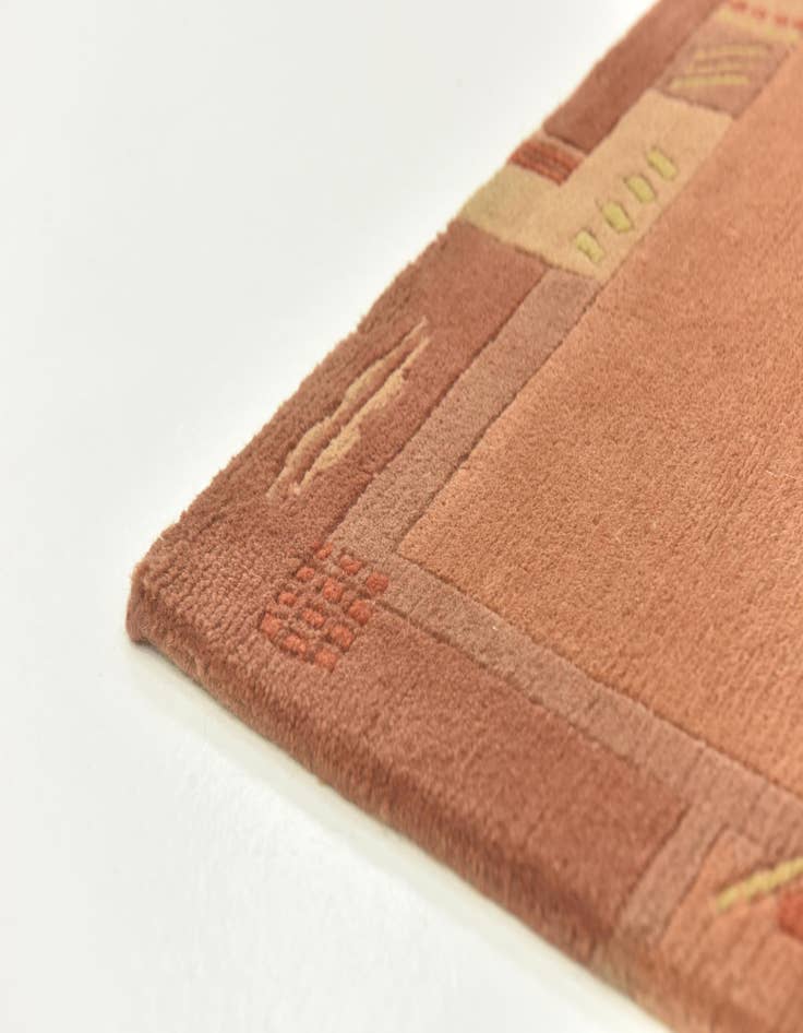 Detail image of  2' 4 x 4' 7  Hand Knotted Nepal Wool Rug