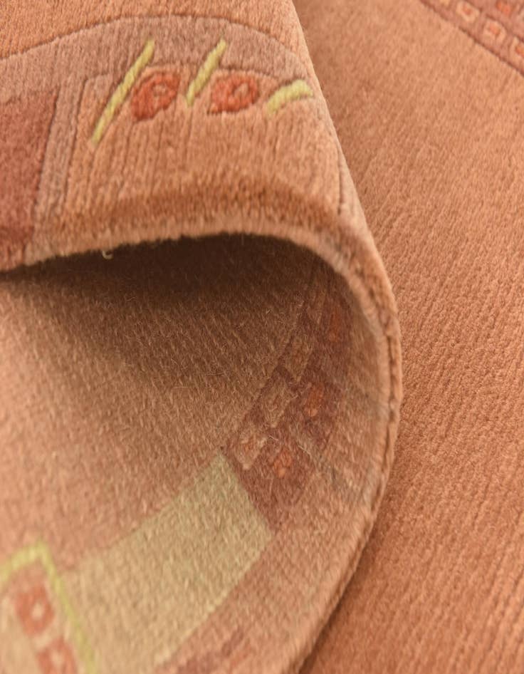 Detail image of  2' 4 x 4' 7  Hand Knotted Nepal Wool Rug