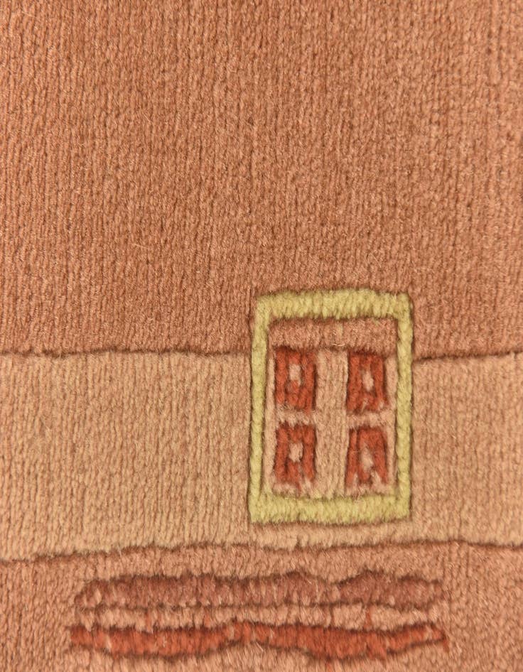 Detail image of  2' 4 x 4' 7  Hand Knotted Nepal Wool Rug