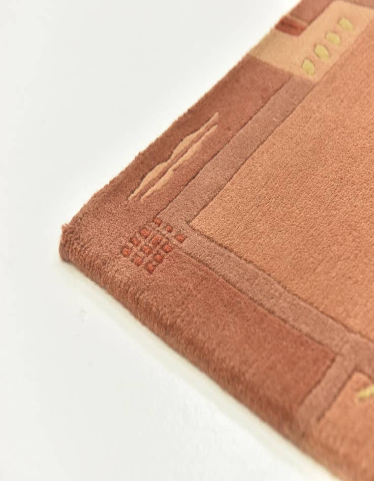 Detail image of  2' 4 x 4' 7  Hand Knotted Nepal Wool Rug