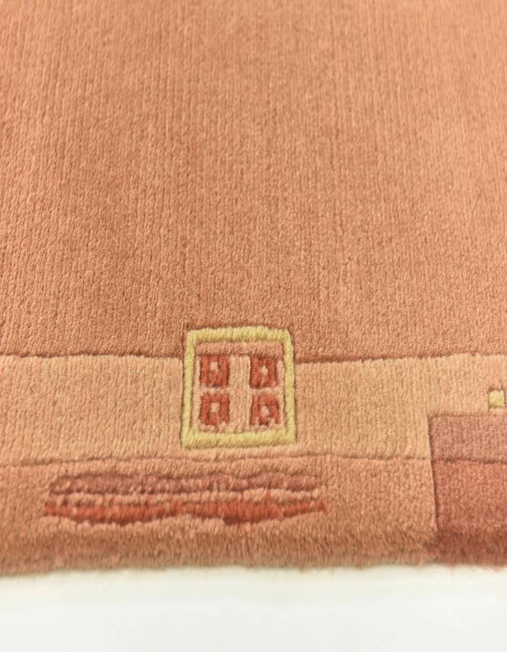 Detail image of  2' 4 x 4' 7  Hand Knotted Nepal Wool Rug