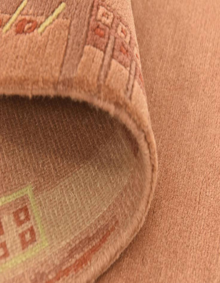 Detail image of  2' 4 x 4' 7  Hand Knotted Nepal Wool Rug