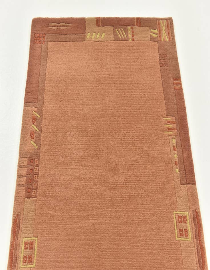 Detail image of  2' 4 x 4' 7  Hand Knotted Nepal Wool Rug