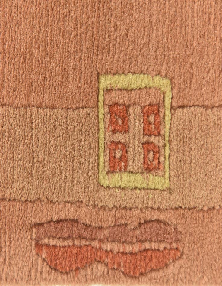 Detail image of  2' 4 x 4' 7  Hand Knotted Nepal Wool Rug