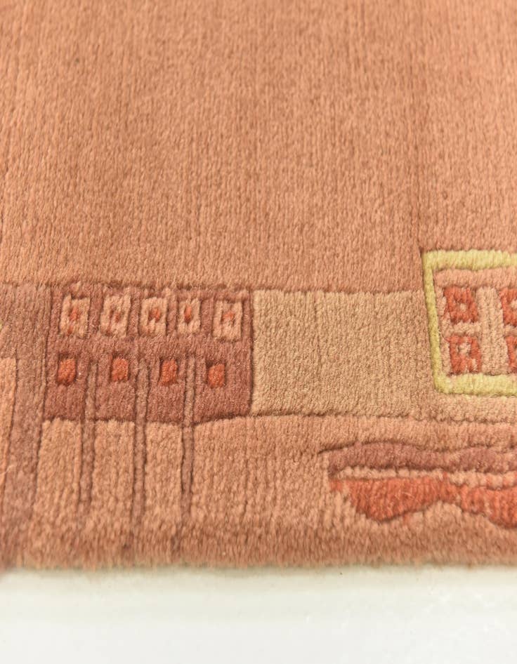 Detail image of  2' 4 x 4' 7  Hand Knotted Nepal Wool Rug