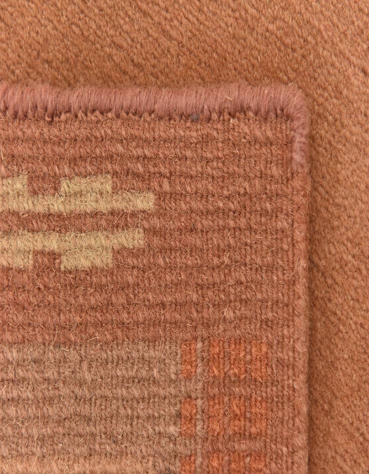 Detail image of  2' 4 x 4' 7  Hand Knotted Nepal Wool Rug