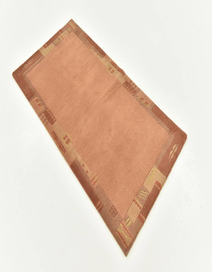 Detail image of  2' 4 x 4' 7  Hand Knotted Nepal Wool Rug