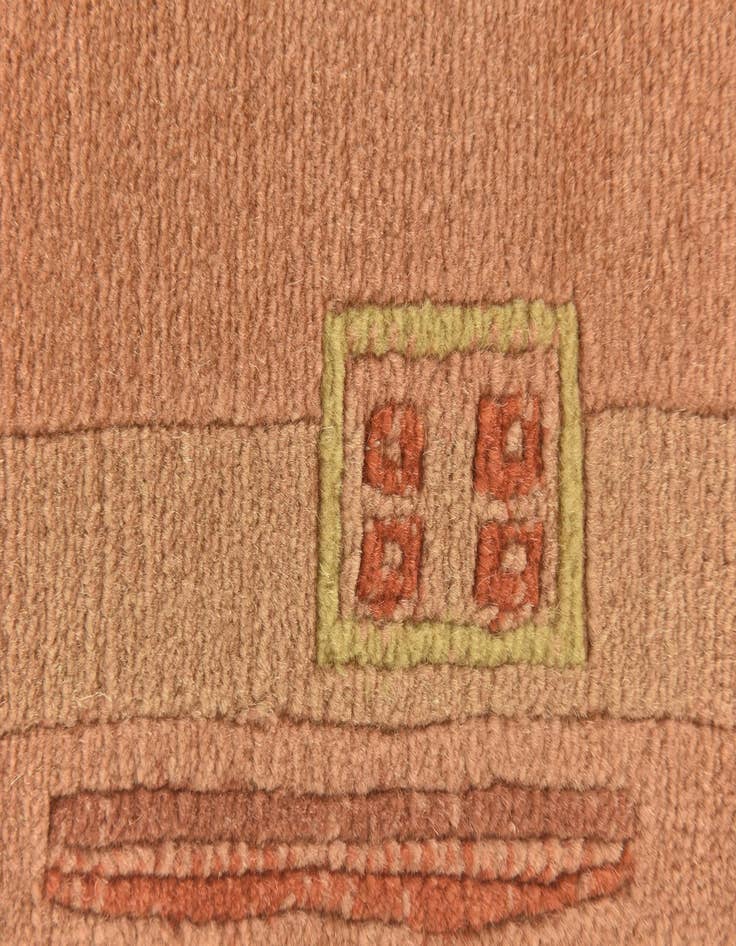 Detail image of  2' 4 x 4' 7  Hand Knotted Nepal Wool Rug