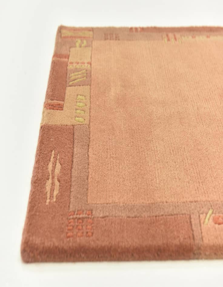 Detail image of  2' 4 x 4' 7  Hand Knotted Nepal Wool Rug