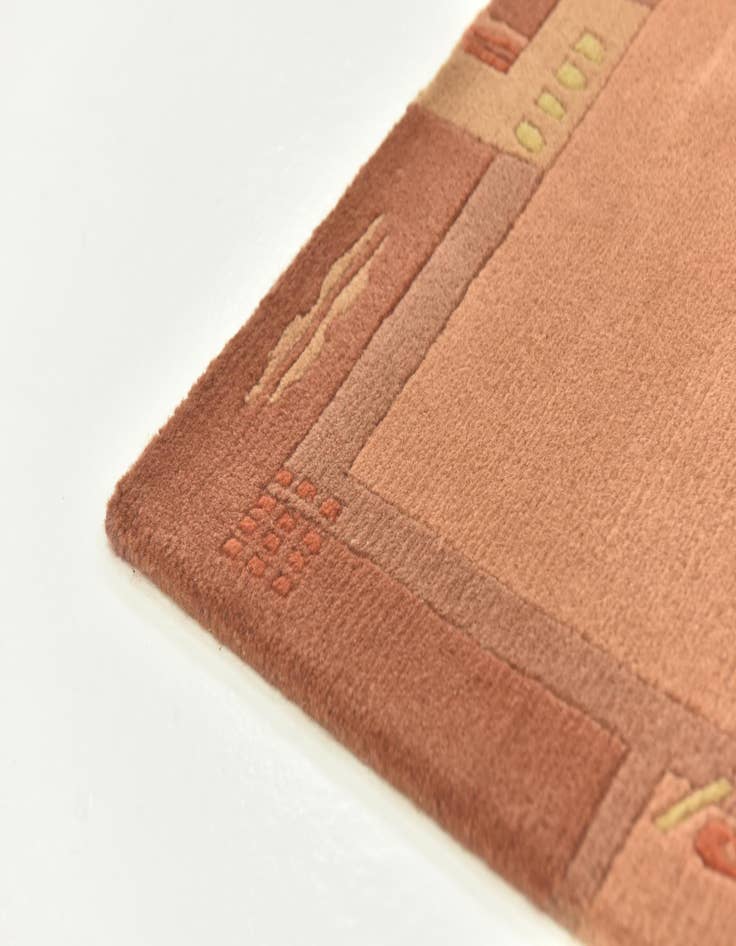 Detail image of  2' 4 x 4' 7  Hand Knotted Nepal Wool Rug