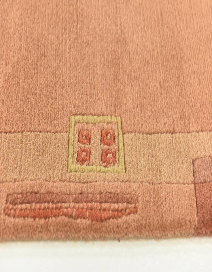 Detail image of  2' 4 x 4' 7  Hand Knotted Nepal Wool Rug