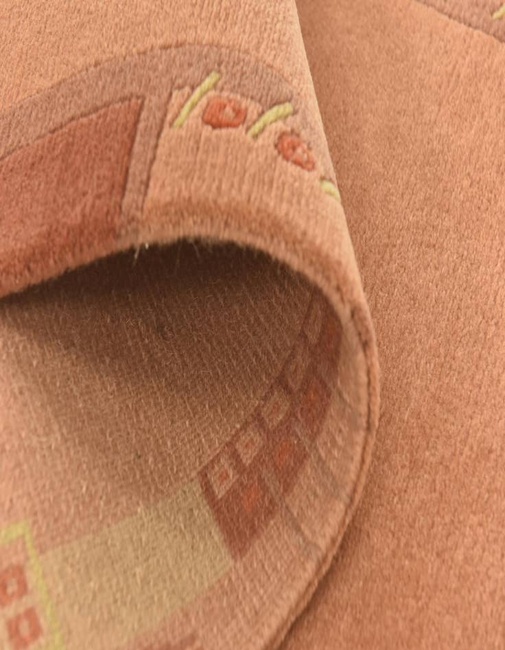 Detail image of  2' 4 x 4' 7  Hand Knotted Nepal Wool Rug