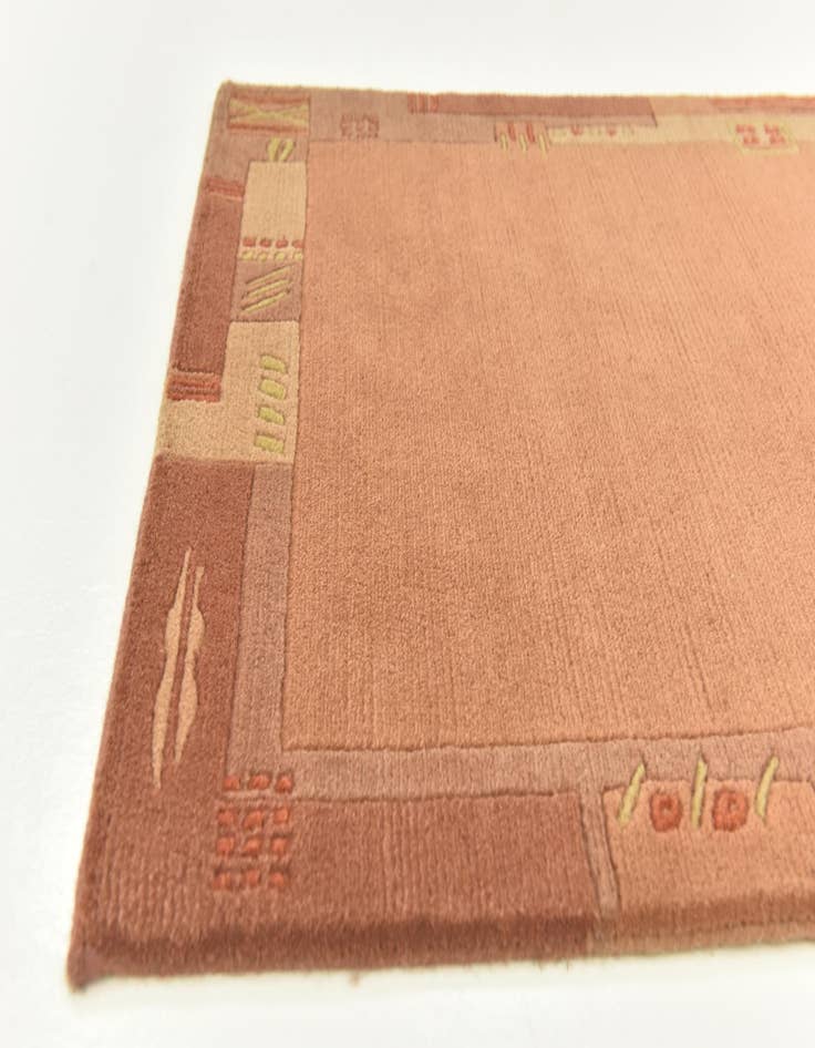 Detail image of  2' 4 x 4' 7  Hand Knotted Nepal Wool Rug