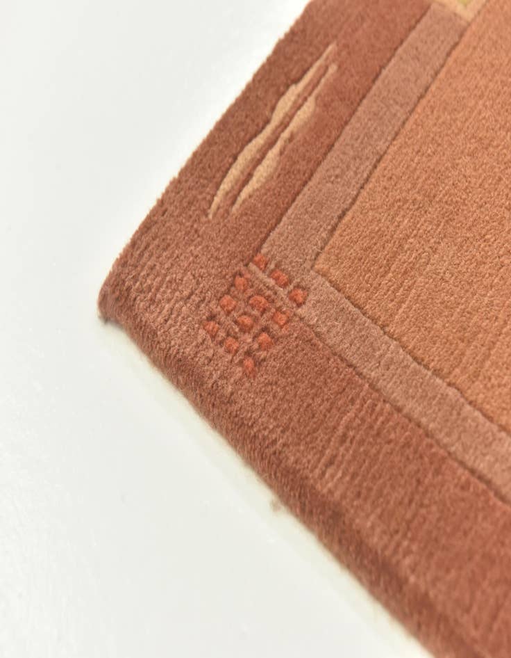 Detail image of  2' 4 x 4' 7  Hand Knotted Nepal Wool Rug