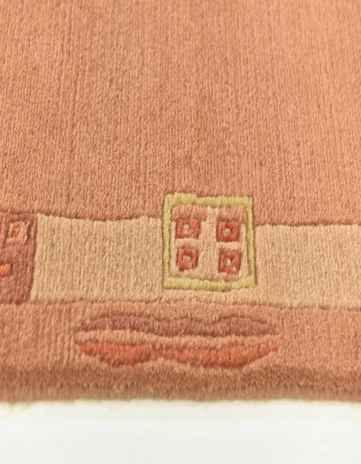 Detail image of  2' 4 x 4' 7  Hand Knotted Nepal Wool Rug