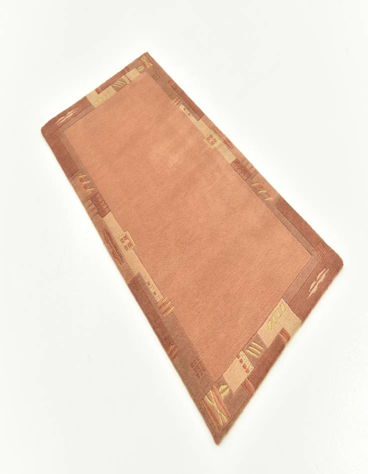 Detail image of  2' 4 x 4' 7  Hand Knotted Nepal Wool Rug