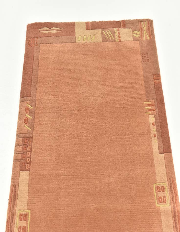 Detail image of  2' 4 x 4' 7  Hand Knotted Nepal Wool Rug