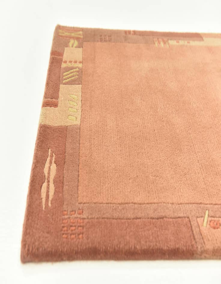 Detail image of  2' 4 x 4' 7  Hand Knotted Nepal Wool Rug