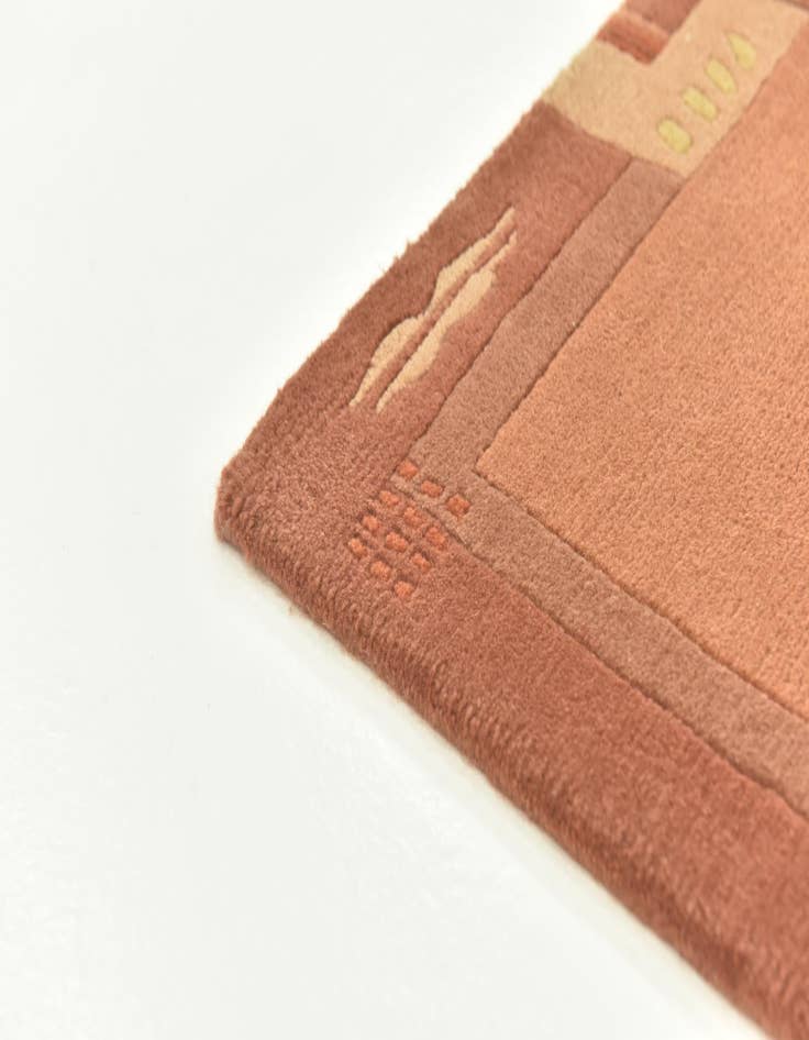 Detail image of  2' 4 x 4' 7  Hand Knotted Nepal Wool Rug