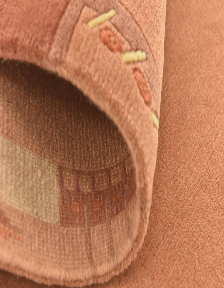 Detail image of  2' 4 x 4' 7  Hand Knotted Nepal Wool Rug