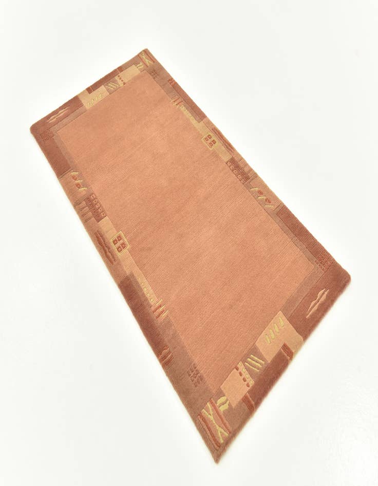 Detail image of  2' 4 x 4' 7  Hand Knotted Nepal Wool Rug