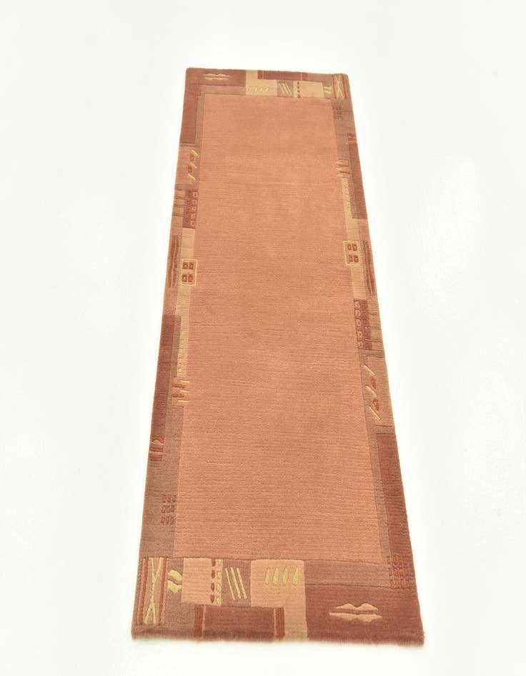 Detail image of  2' 4 x 4' 7  Hand Knotted Nepal Wool Rug