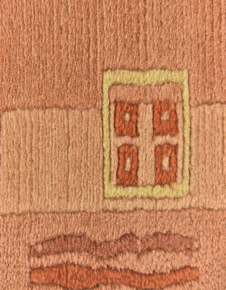 Detail image of  2' 4 x 4' 7  Hand Knotted Nepal Wool Rug