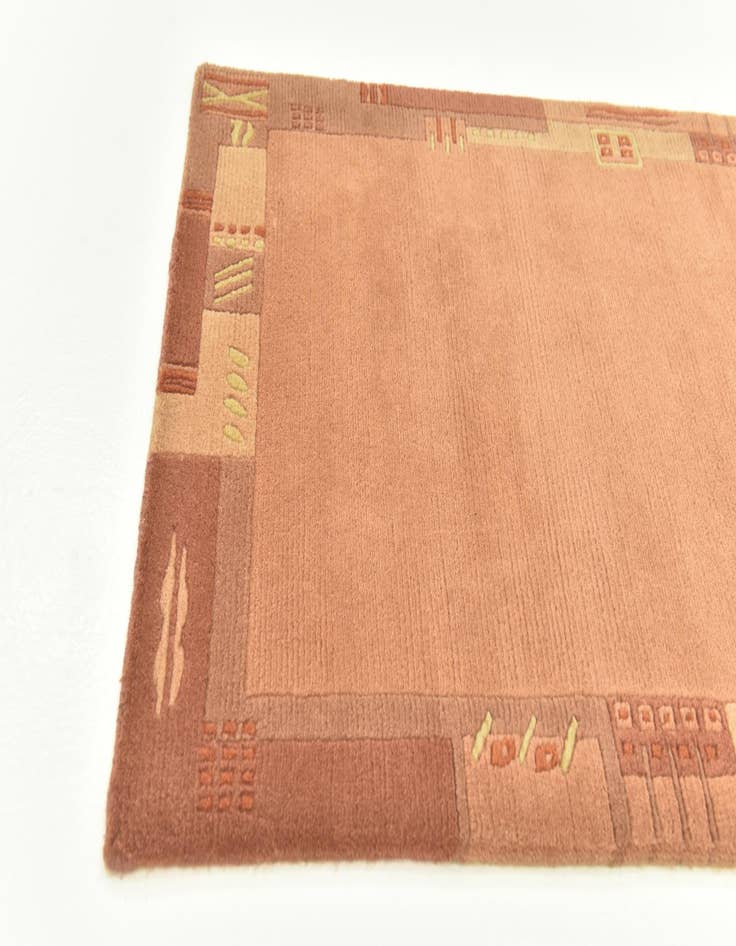 Detail image of  2' 4 x 4' 7  Hand Knotted Nepal Wool Rug