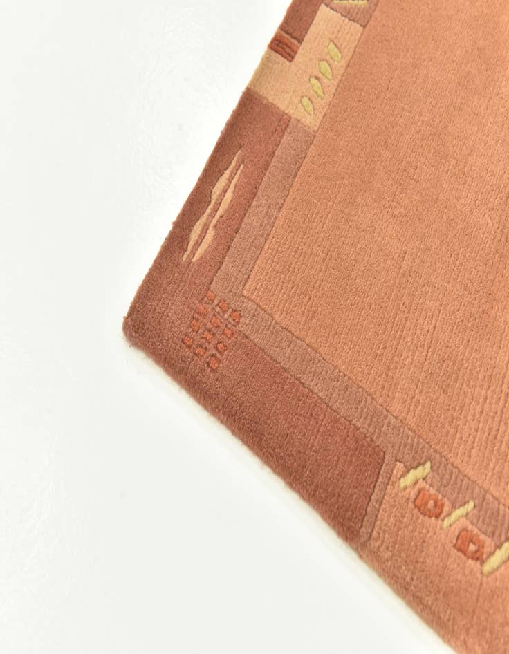 Detail image of  2' 4 x 4' 7  Hand Knotted Nepal Wool Rug