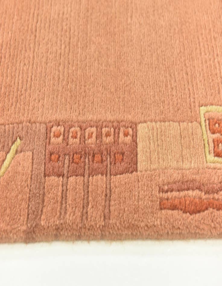 Detail image of  2' 4 x 4' 7  Hand Knotted Nepal Wool Rug