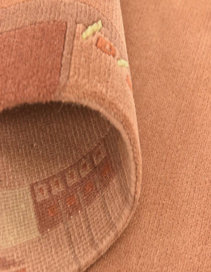 Detail image of  2' 4 x 4' 7  Hand Knotted Nepal Wool Rug