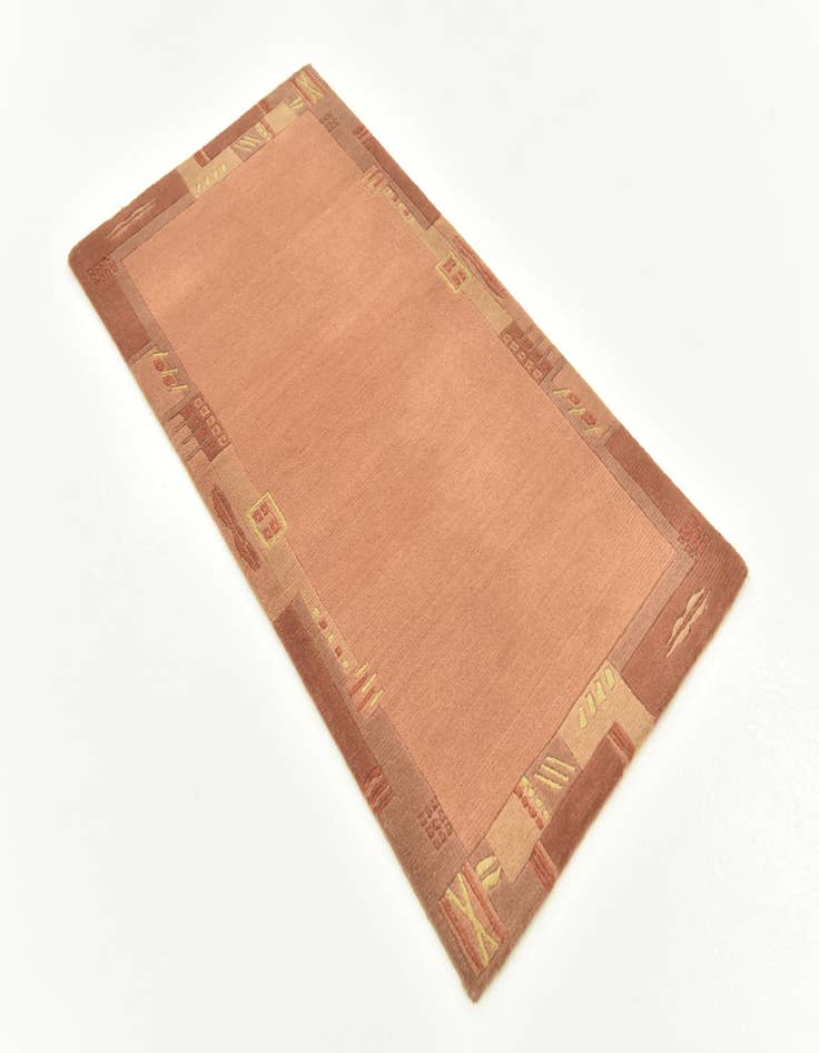 Detail image of  2' 4 x 4' 7  Hand Knotted Nepal Wool Rug