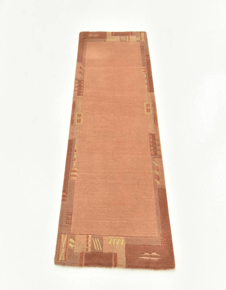 Detail image of  2' 4 x 4' 7  Hand Knotted Nepal Wool Rug