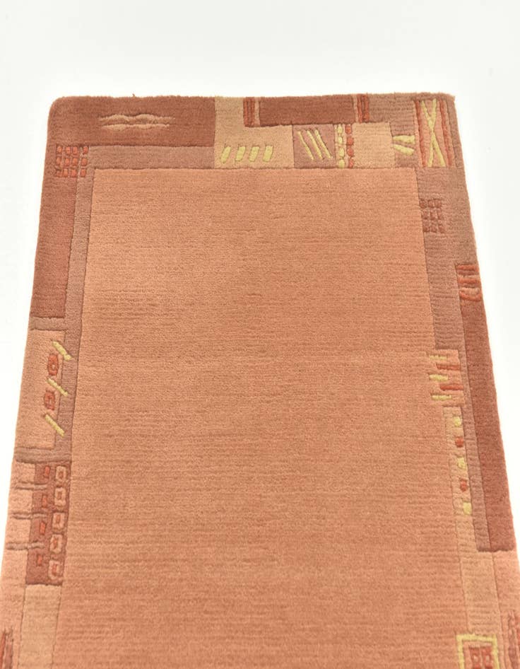 Detail image of  2' 4 x 4' 7  Hand Knotted Nepal Wool Rug