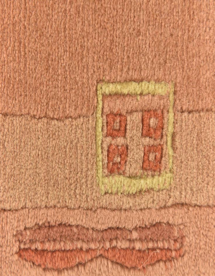 Detail image of  2' 4 x 4' 7  Hand Knotted Nepal Wool Rug