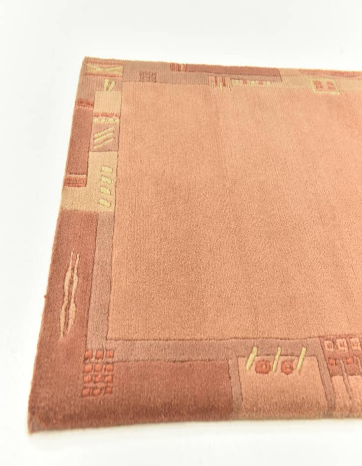 Detail image of  2' 4 x 4' 7  Hand Knotted Nepal Wool Rug