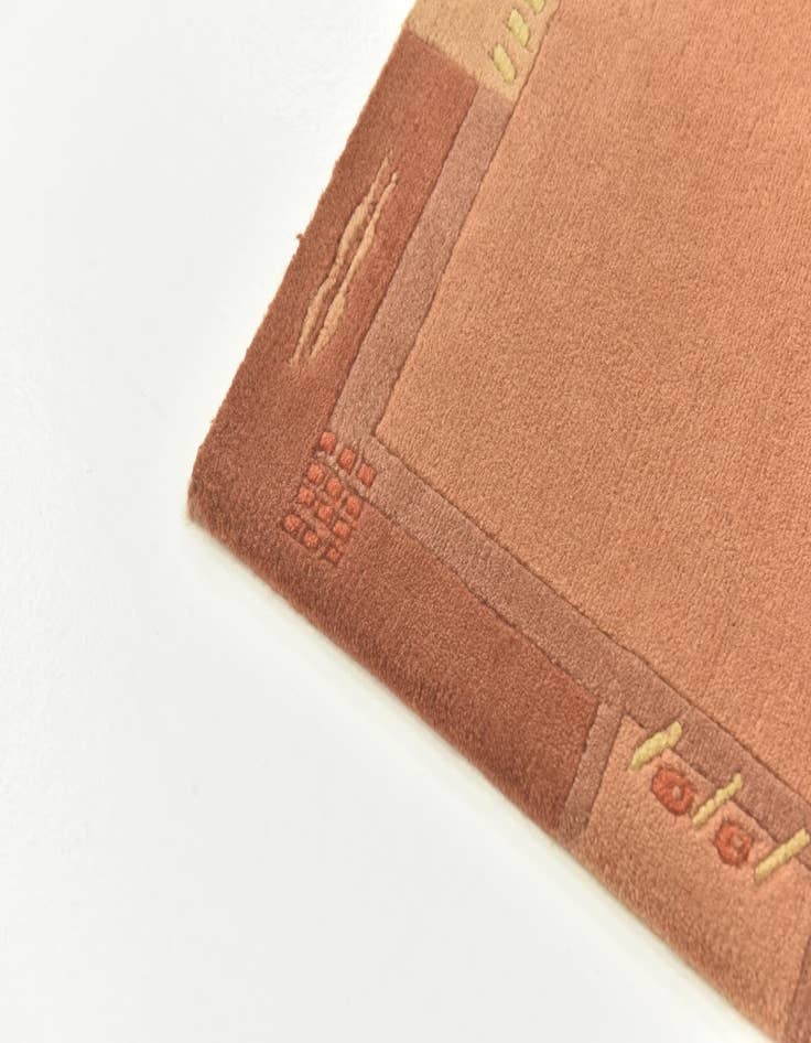 Detail image of  2' 4 x 4' 7  Hand Knotted Nepal Wool Rug