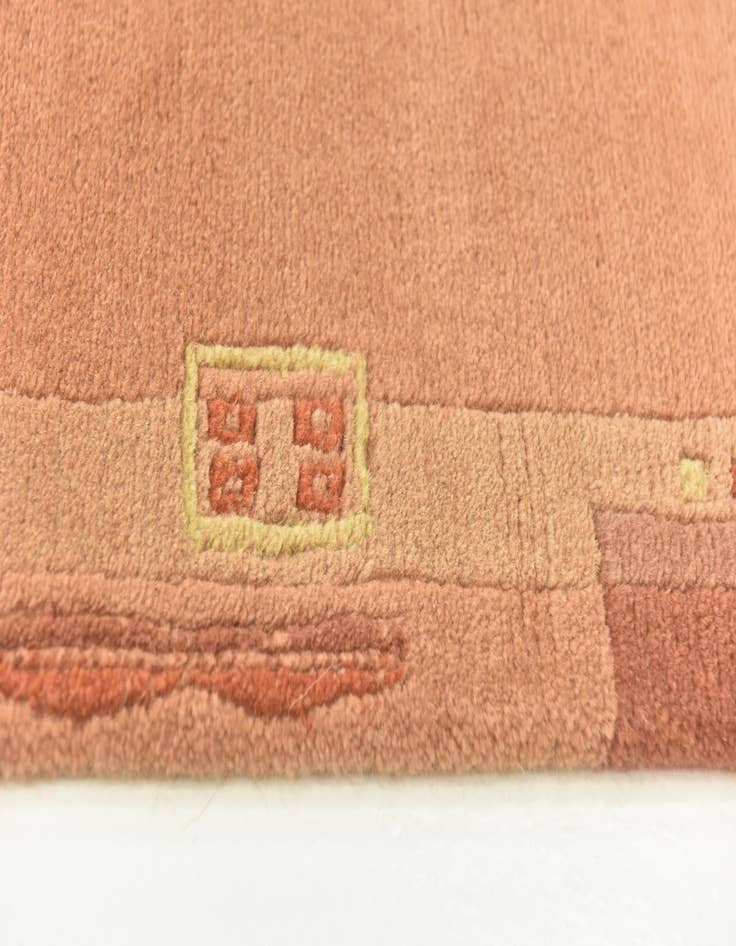 Detail image of  2' 4 x 4' 7  Hand Knotted Nepal Wool Rug