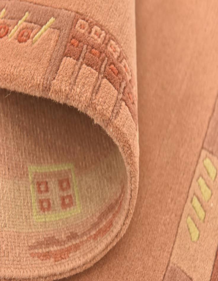 Detail image of  2' 4 x 4' 7  Hand Knotted Nepal Wool Rug