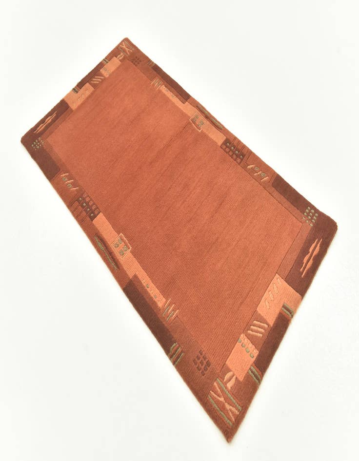 Detail image of  2' 4 x 4' 6  Hand Knotted Nepal Wool Rug