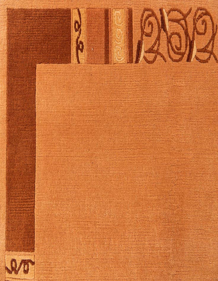 Detail image of  4' 8 x 6' 7  Hand Knotted Nepal Wool Rug