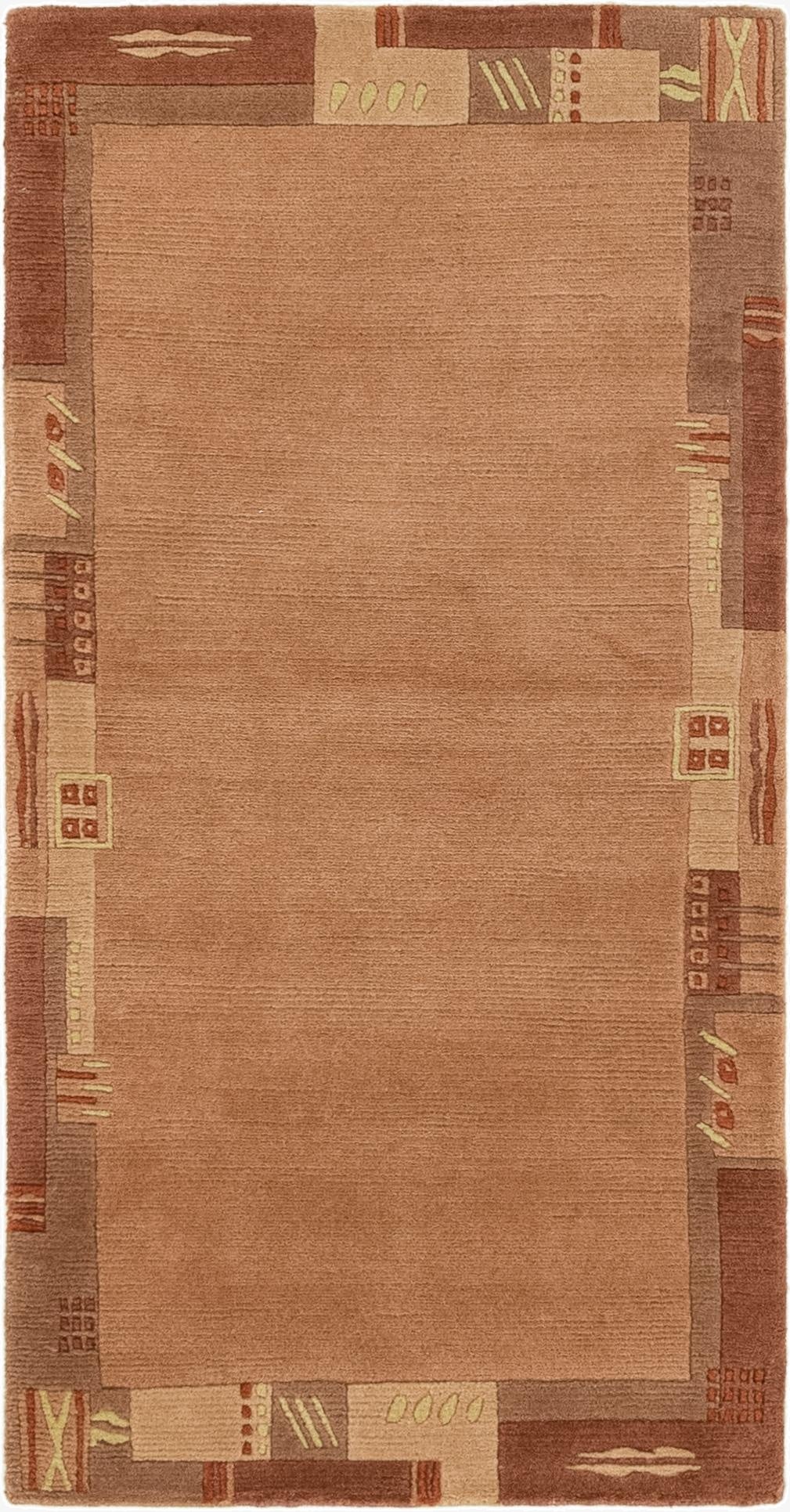  2' 4 x 4' 7  Hand Knotted Nepal Wool Rug