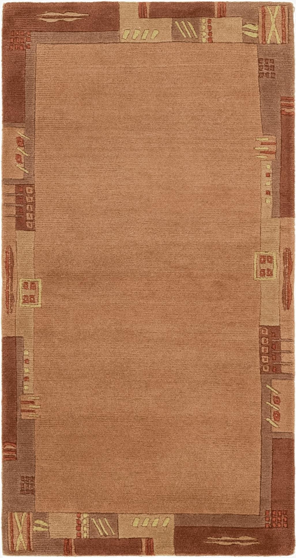  2' 4 x 4' 7  Hand Knotted Nepal Wool Rug