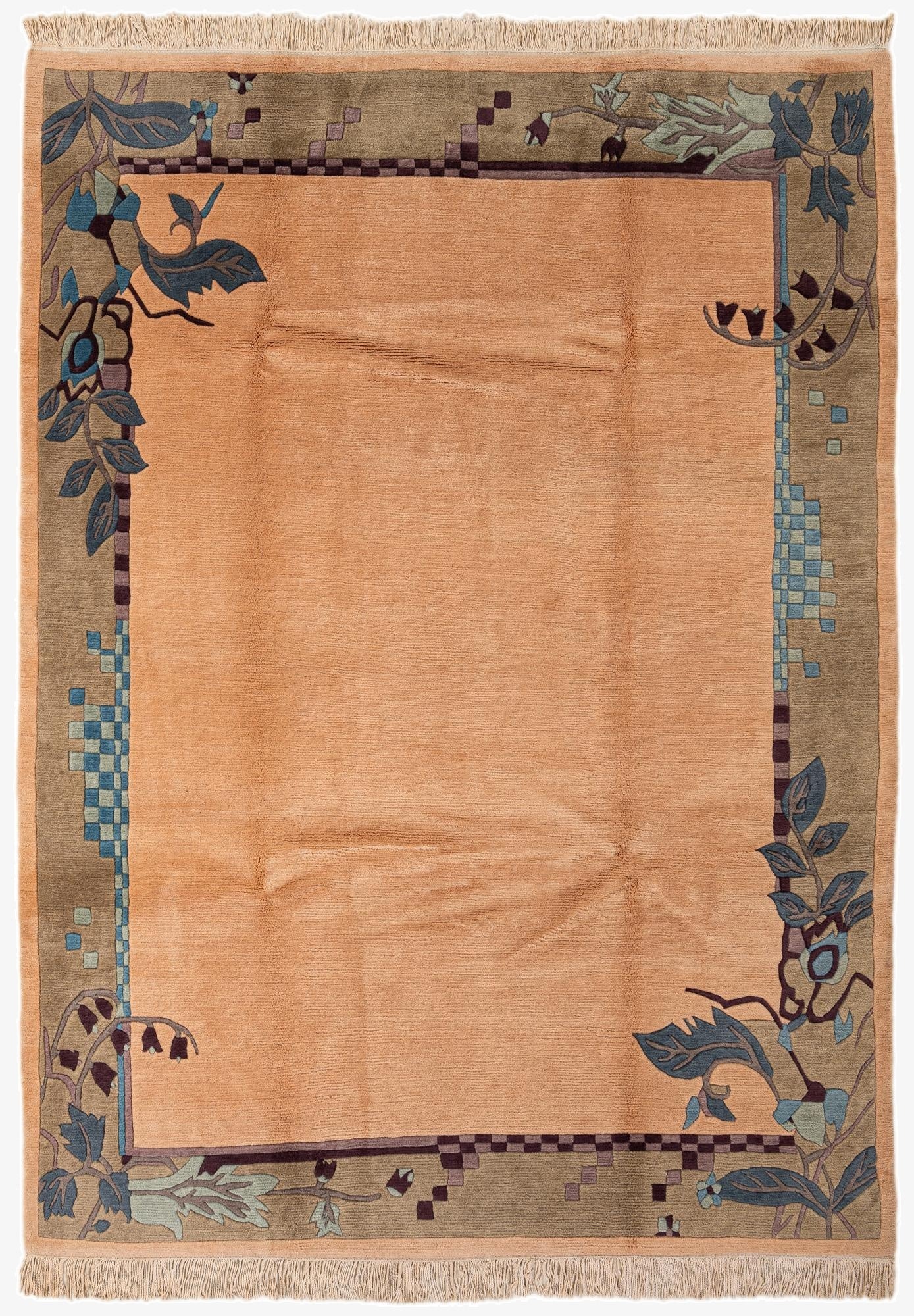  6' 3 x 9' 1  Hand Knotted Nepal Wool Rug