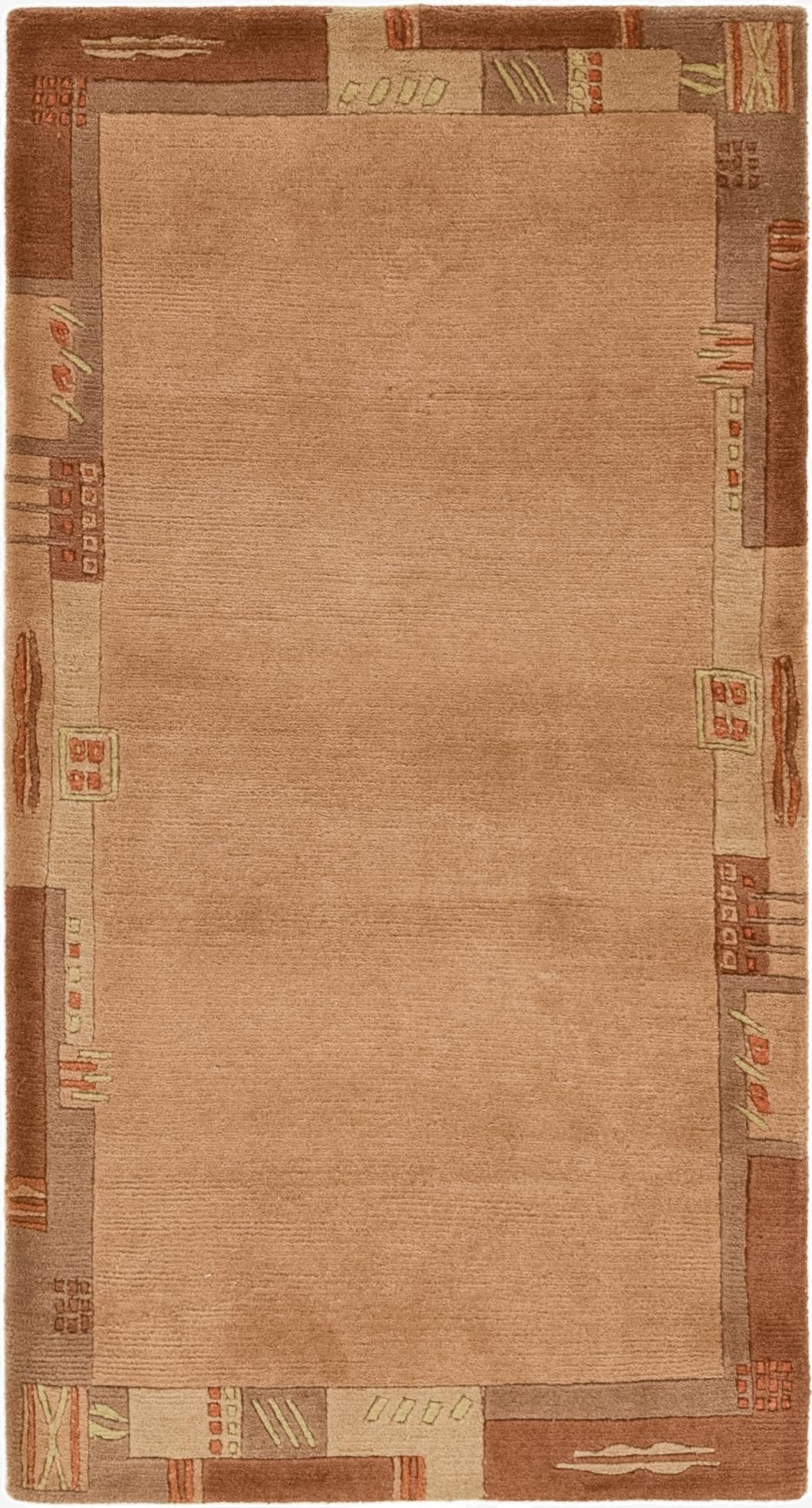  2' 5 x 4' 8  Hand Knotted Nepal Wool Rug